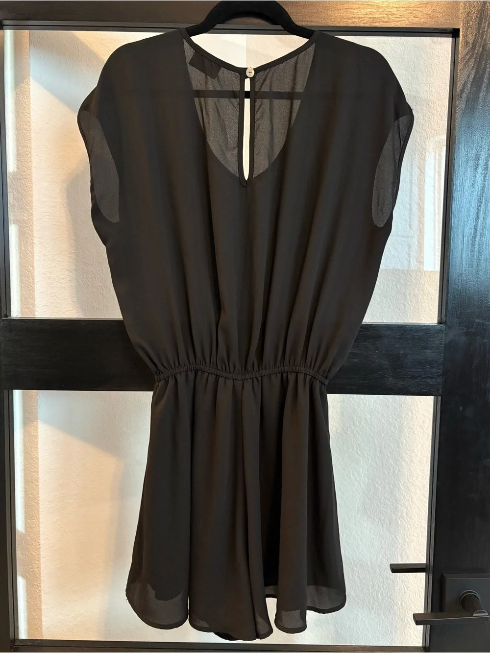 Show Me Your Mumu Rowdy Romper Black Chiffon Romper - Medium